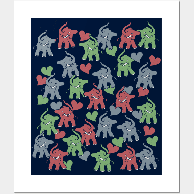 Elephants Wall Art by bubbsnugg